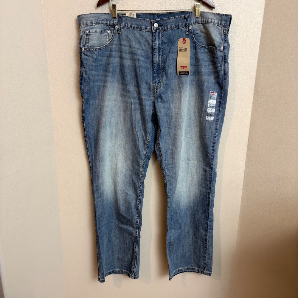 Levi's 559 Jeans 46x34 Relaxed Straight Big & Tall Blue Denim NWT